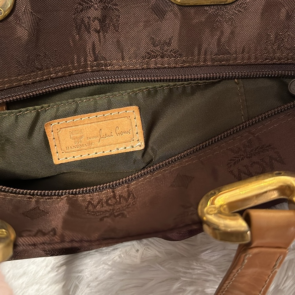 MCM - Mini Brown Tote - Picture 9 of 10